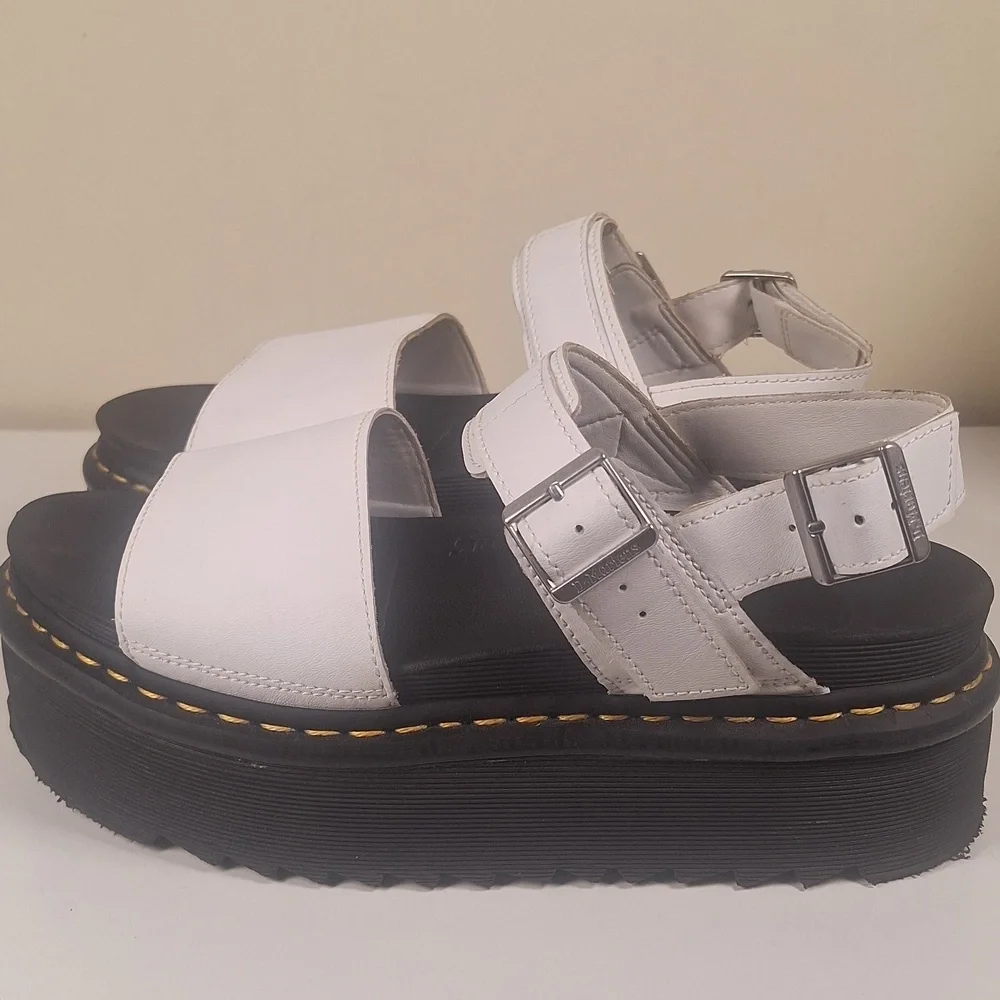 Dr. Martens Voss Quad Women's Leather Strap Platform Sandals Size 11 - Picture 5 of 11